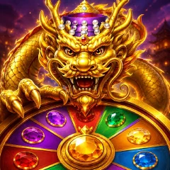 DRAGON GEMS WHEEL — original artwork inspired by the YB game cover